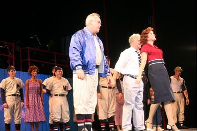 Michael Mulheren (Benny Van Buren), Megan Lawrence (Gloria Thorpe) and P.J. Benjamin  Photo