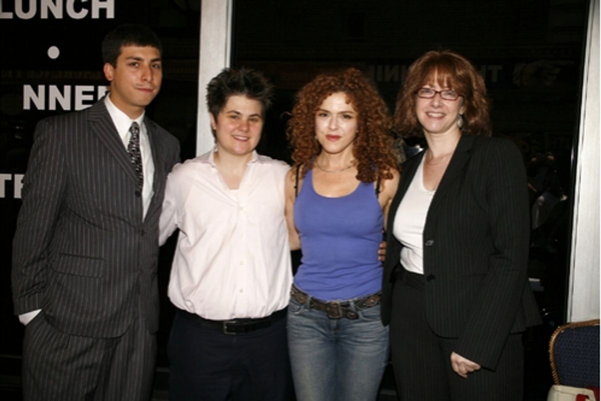 Bernadette Peters with John Phillips (Executive Direcror League of Humane Voters), Yetta Kurlaud, and Linda B. Rosenthal (Member of Assembly 67th District)  at 