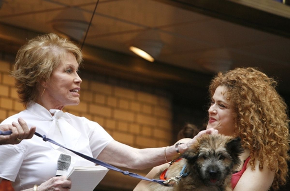 Mary Tyler Moore and Bernadette Peters at 