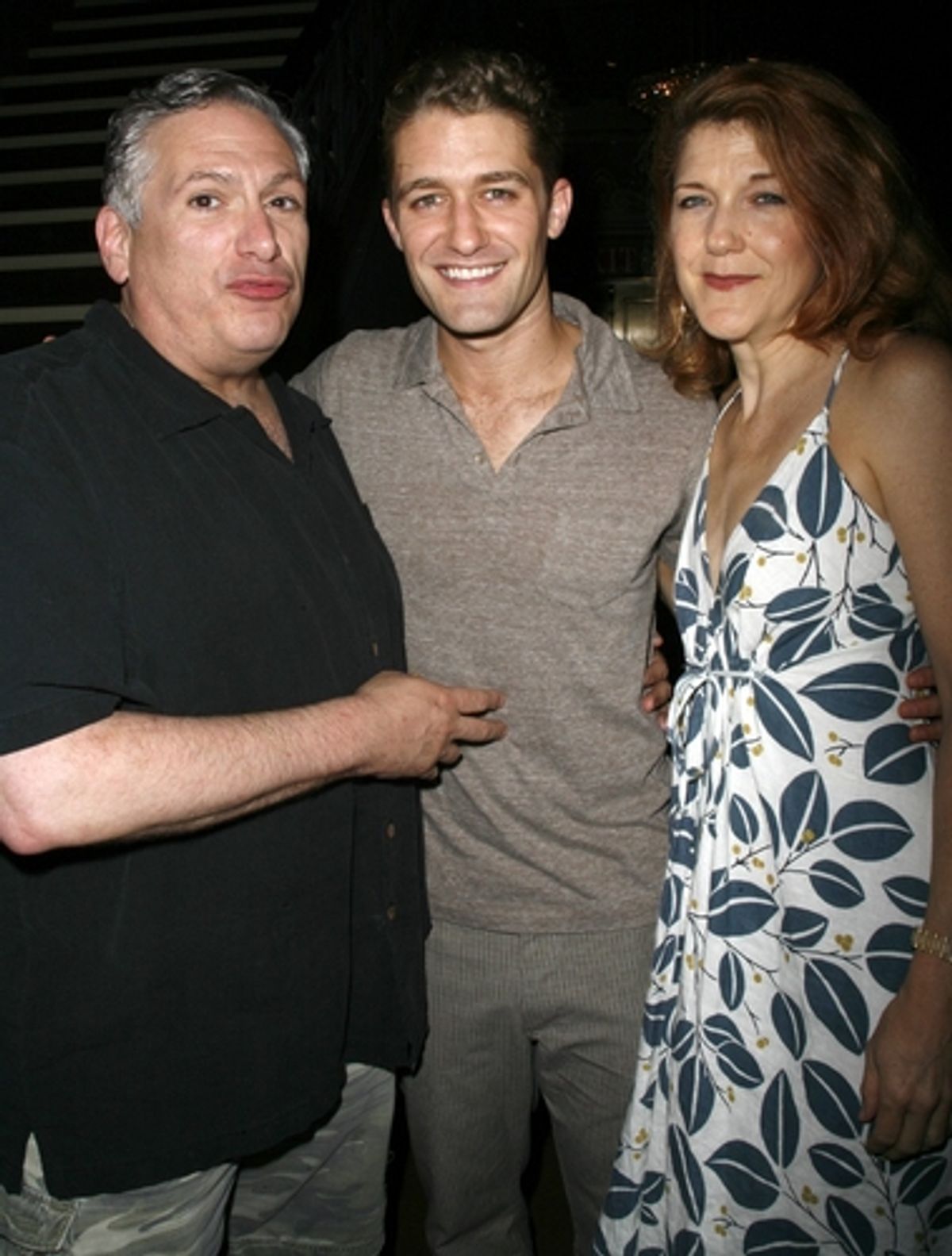 Harvey Fierstein,Matthew Morrison, and Victoria Clark at 