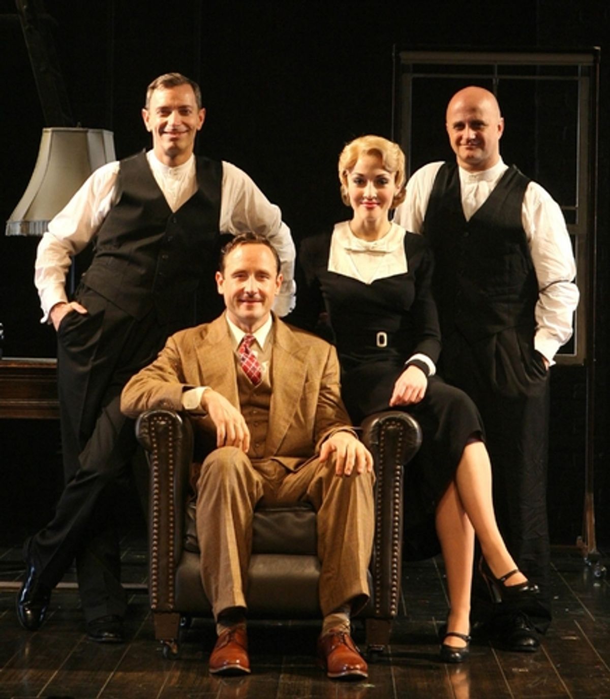 Arnie Burton, Sam Robards, Jennifer Ferrin, and Cliff Saunders at 