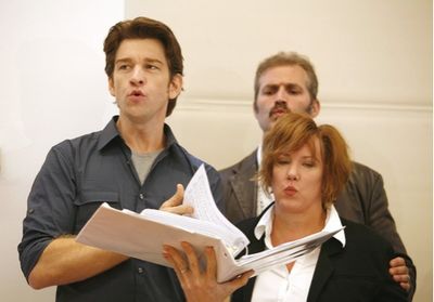 Andy Karl,Marc Kudisch and Kathy Fitzgerald 
 Photo