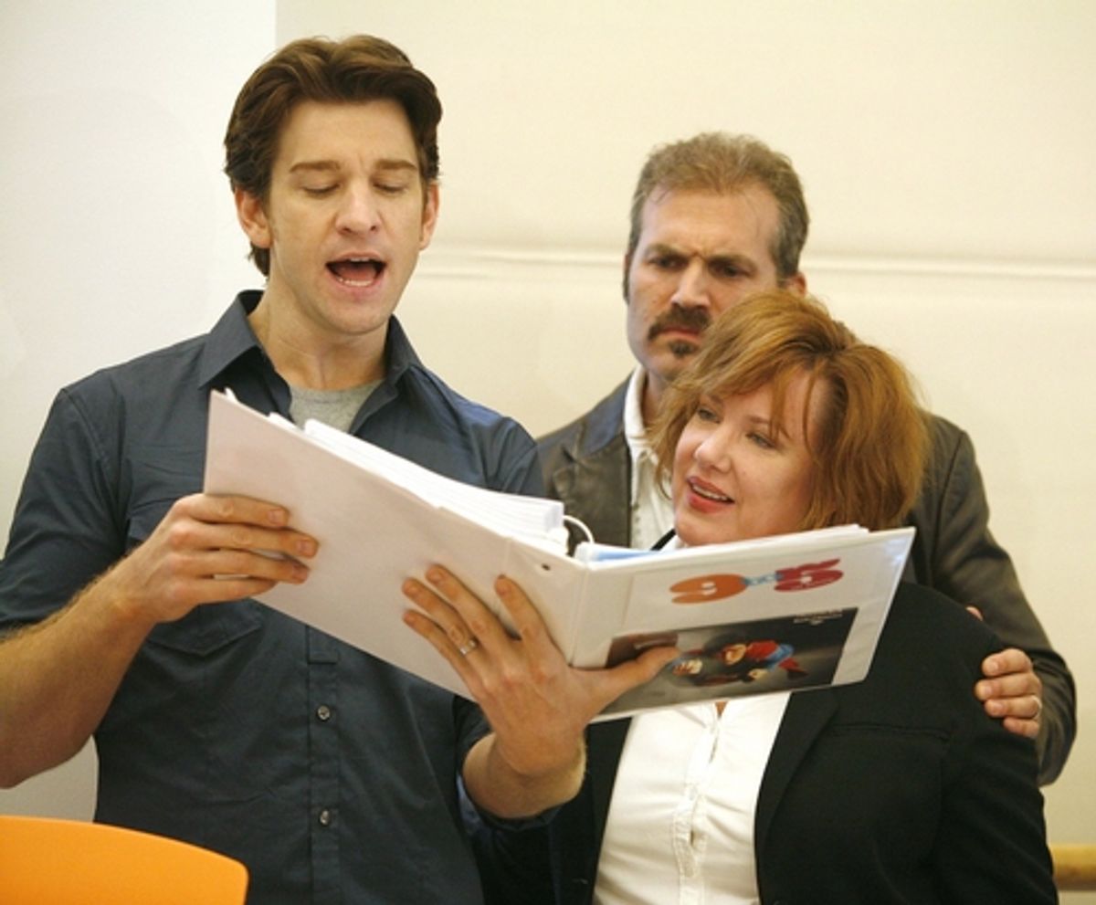 Andy Karl,Marc Kudisch and Kathy Fitzgerald 
 at 