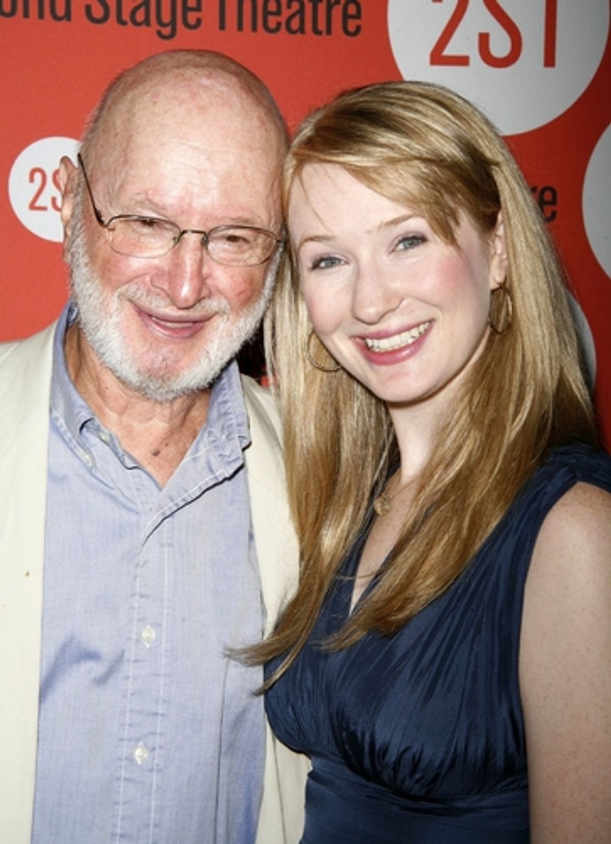 Halley Feiffer and Dad Jules Feiffer at 