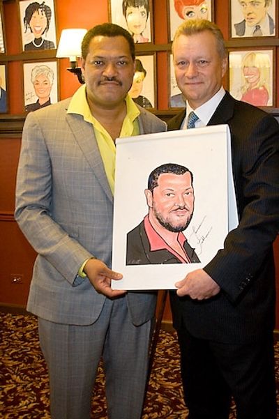 Laurence Fishburne and Max Kilmavicius
 Photo
