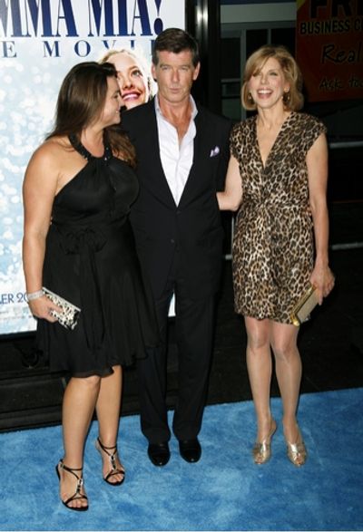 Christine Baranski & Pierce Brosnan, and Keely Shaye Smith
 Photo