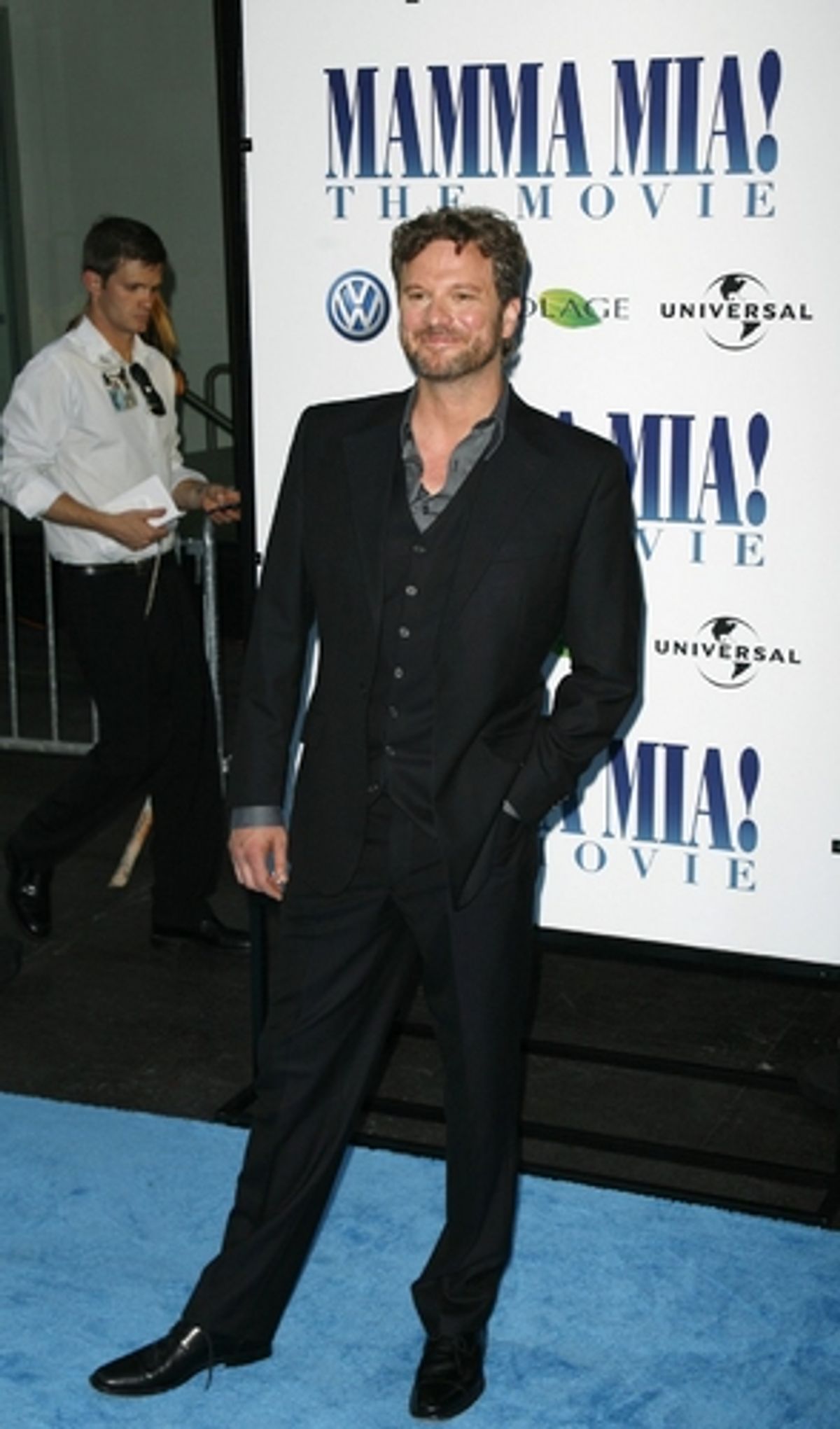 Colin Firth at Mamma Mia! New York City Premiere