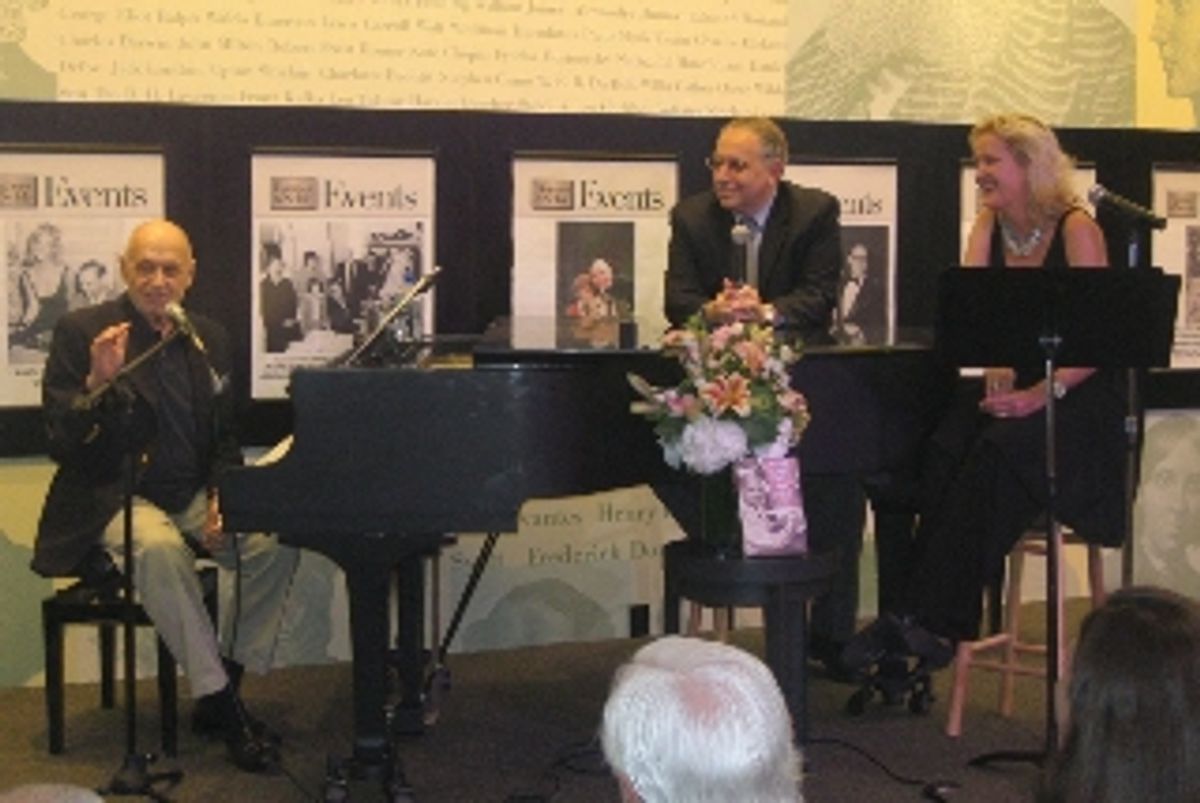  CHARLES STROUSE at the piano, author STEVEN SUSKIN and Tony Award winner CHRISTINE EBERSOLE at 