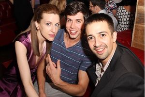 Susan Blackwell, Stephen Karam and Lin-Manuel Miranda Photo