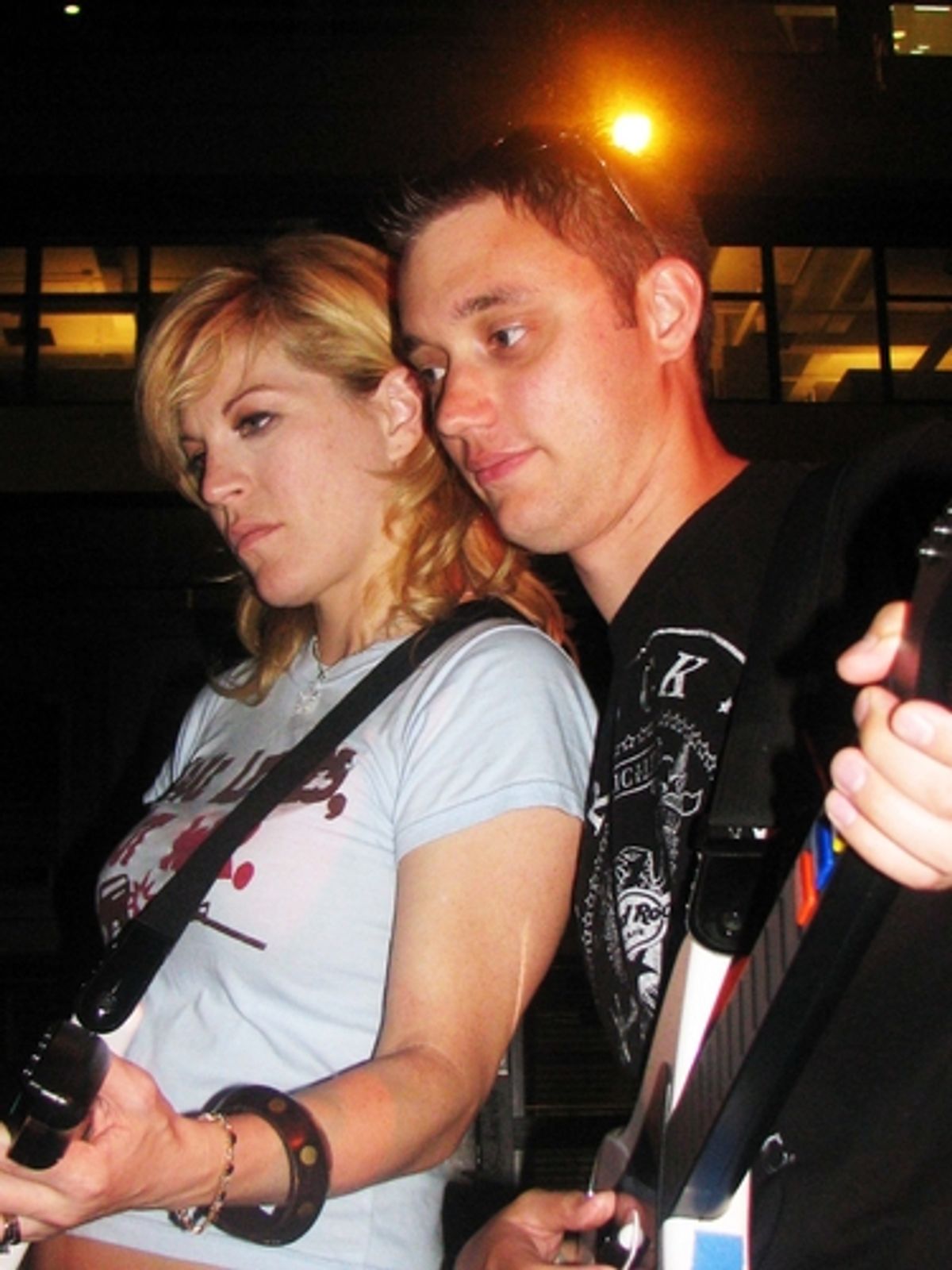 Felicia Finley and Competitor rock out. at NYMF Guitar Hero Benefit