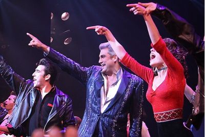 Max Crumm, Taylor Hicks, and Laura Osnes
 Photo