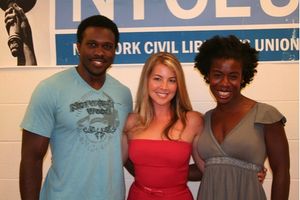 Joshua Henry (upcoming Godspell), Morgan James (upcoming Godspell) and Uzo Adubu (upc Photo
