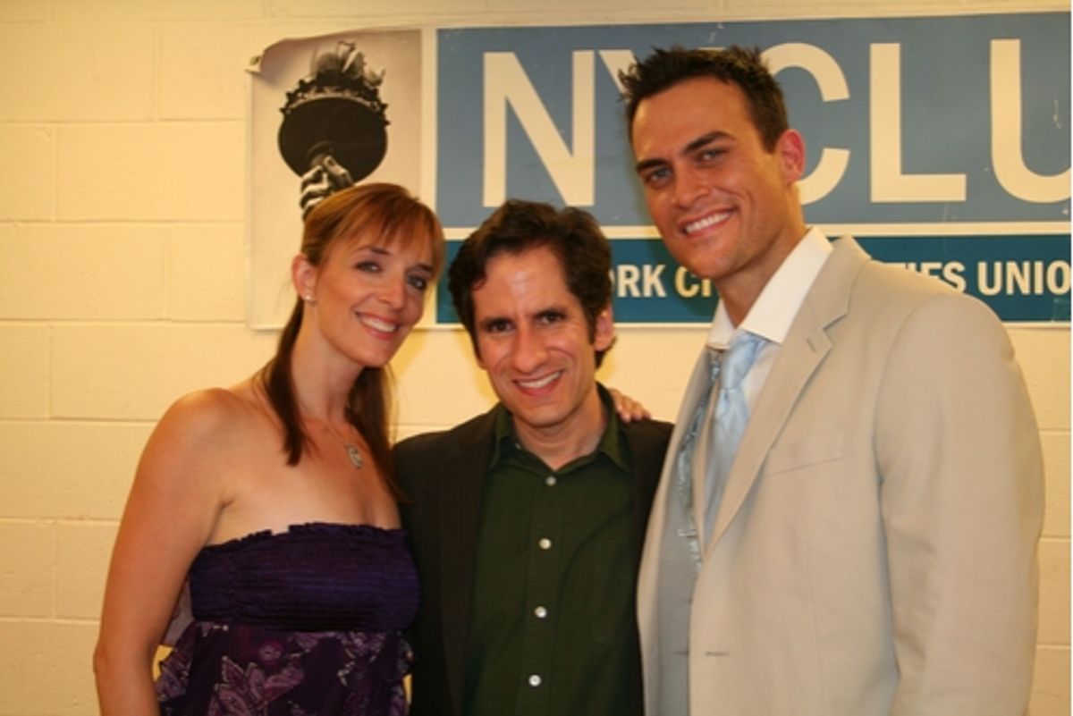Julia Murney, Seth Rudetsky and Cheyenne Jackson
 at 