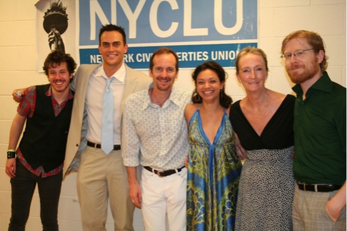 John Gallagher, Jr., Cheyenne Jackson, Denis O'Hare,Jen Bender,Anthony Rapp at 