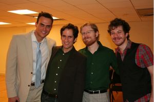 Cheyenne Jackson, Seth Rudetsky,Anthony Rapp and John Gallagher, Jr. Photo