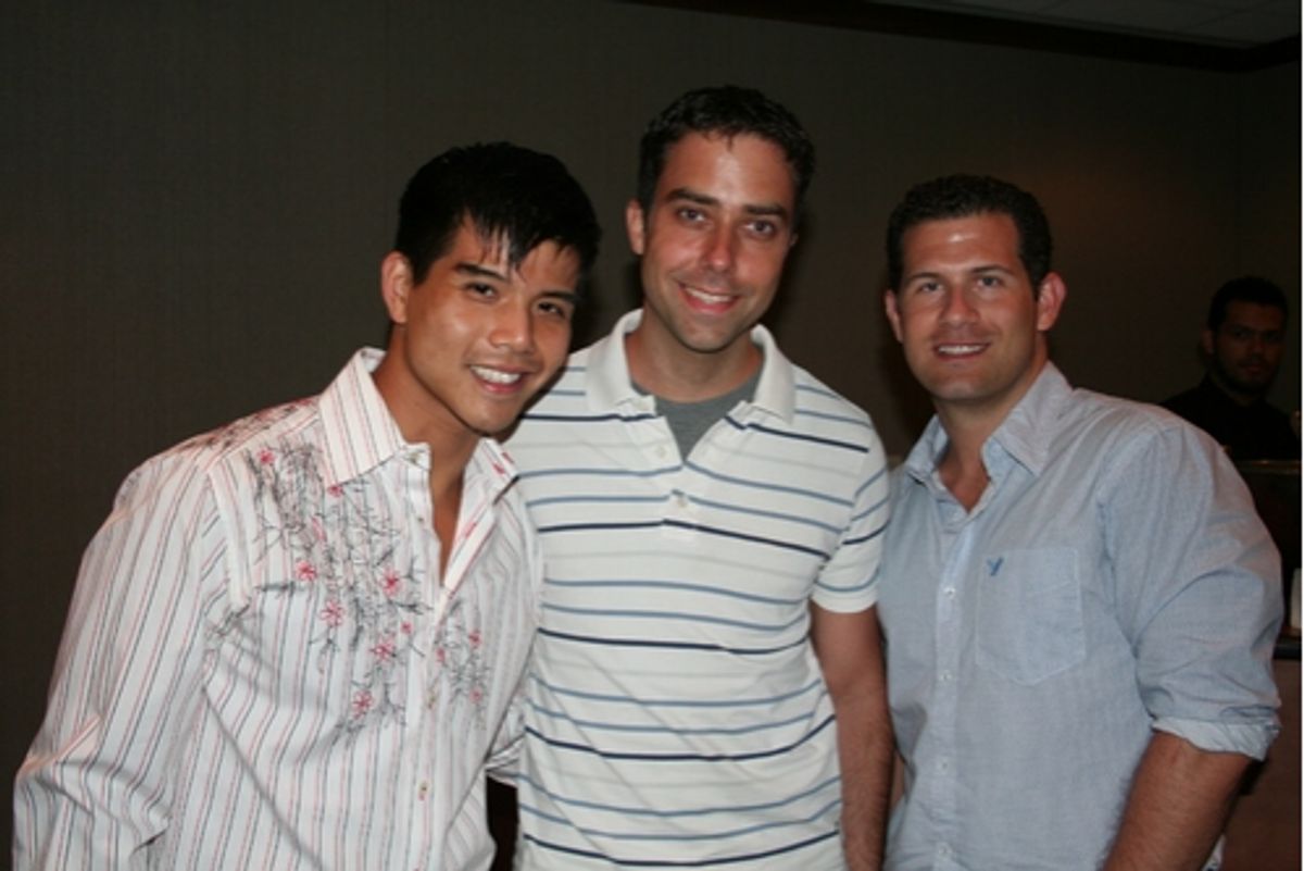 Telly Leung (upcoming Godspell), Jimmy Babcock and Terry Goldman at 