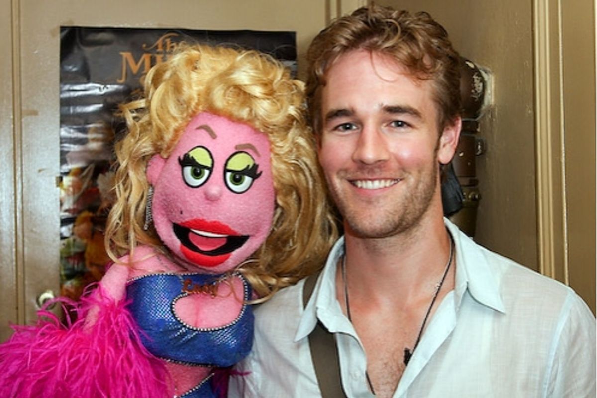 James Van Der Beek and Lucy have a moment at 