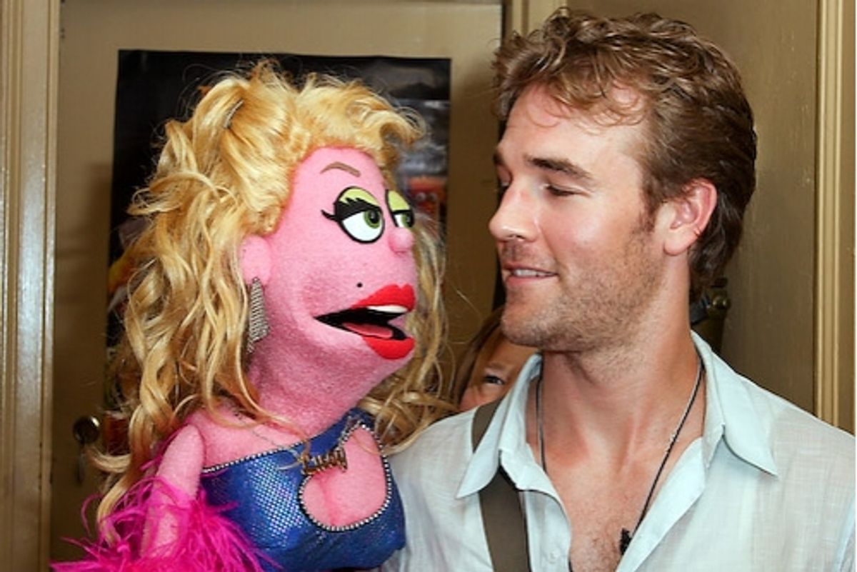 James Van Der Beek and Lucy have a moment at 