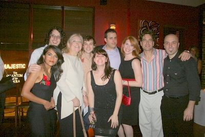 Cast with writer Tony Glazer in back and director Scott C. Embler (end) Photo