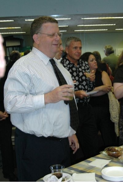 James Morgan toasting the cast and crew
 Photo