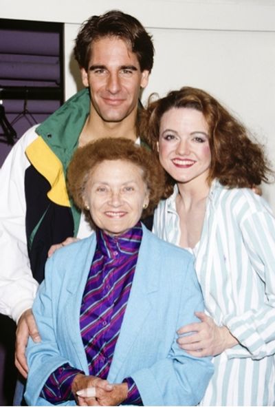 Estelle Getty with Scott Bacula and Allison Fraser in 'Romance, Romance' 1988
 Photo