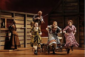 Kara Lindsay, Steve Blanchard, Maeve Moynihan, Jenn Gambatese and Melissa Gilbert Photo