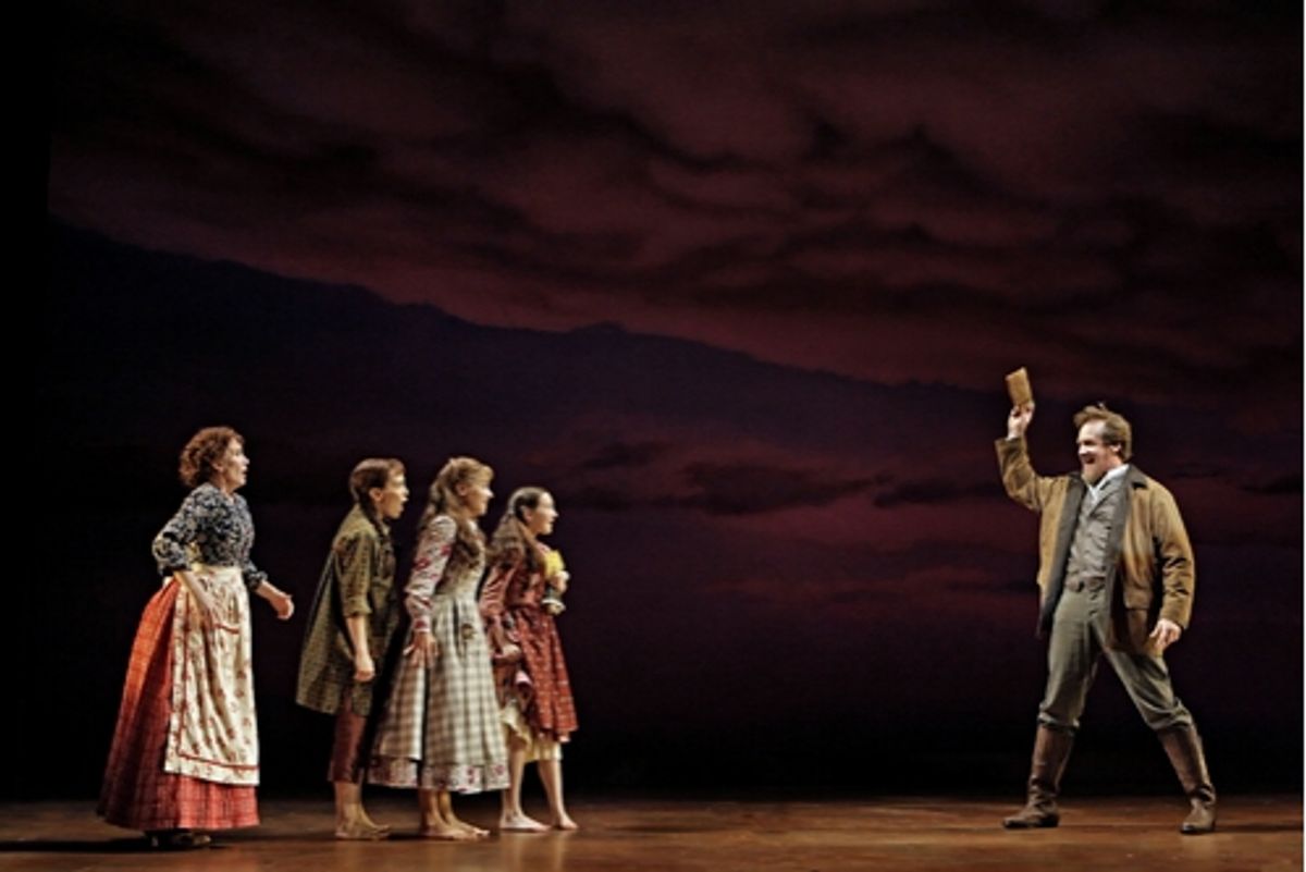 Melissa Gilbert (Caroline Ã¢â‚¬Å“MaÃ¢â‚¬Â Ingalls), Kara Lindsay (Laura Ingalls), Jenn Gambatese (Mary Ingalls), Maeve Moynihan (Carrie Ingalls) and Steve Blanchard (Charles Ã¢â‚¬Å“PaÃ¢â‚¬Â Ingalls) at 