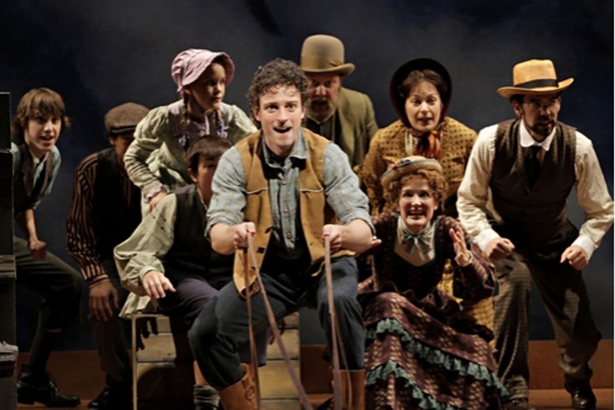 Kevin Massey (Almanzo Wilder) and members of the cast at 