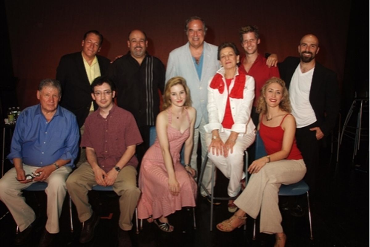 Producer Mitzi Pazer, Playwright Stewart F. Lane, Playwright Ward Morehouse III, Director David Brandenberg and the cast of If It Were Easy... at 