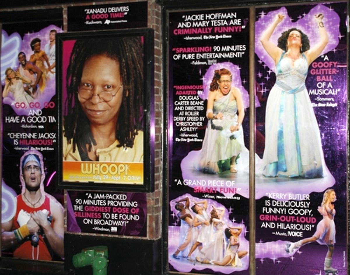 Theatre Marquee for Whoopi Goldberg's Opening Night Performance in XANADU 
 at 