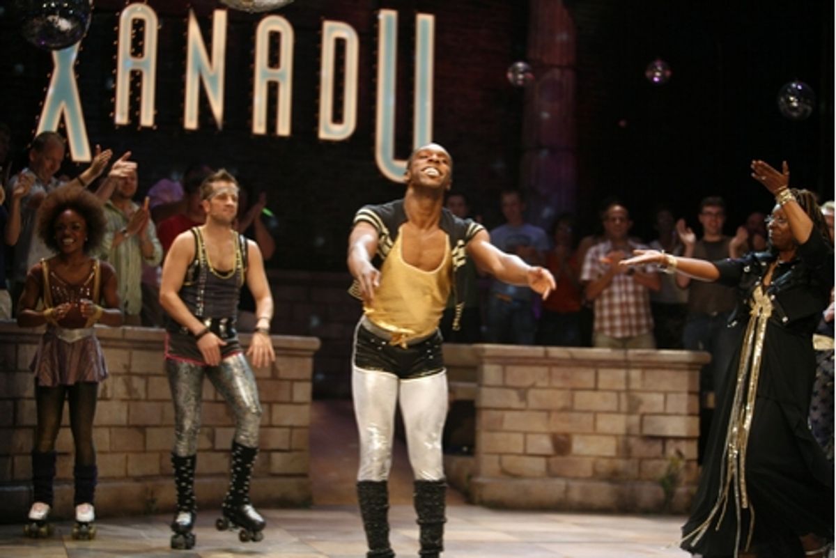 Whoopi Goldberg with cast member Andre Ward 
 at 