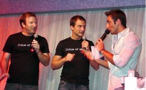 Hunter Bell and Jeff Bowen with Scott Nevins @ BroadwayWorld Hunter Bell and Jeff Bowen with Scott Nevins Photo