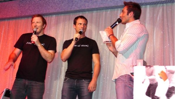 Hunter Bell and Jeff Bowen with Scott Nevins Photo