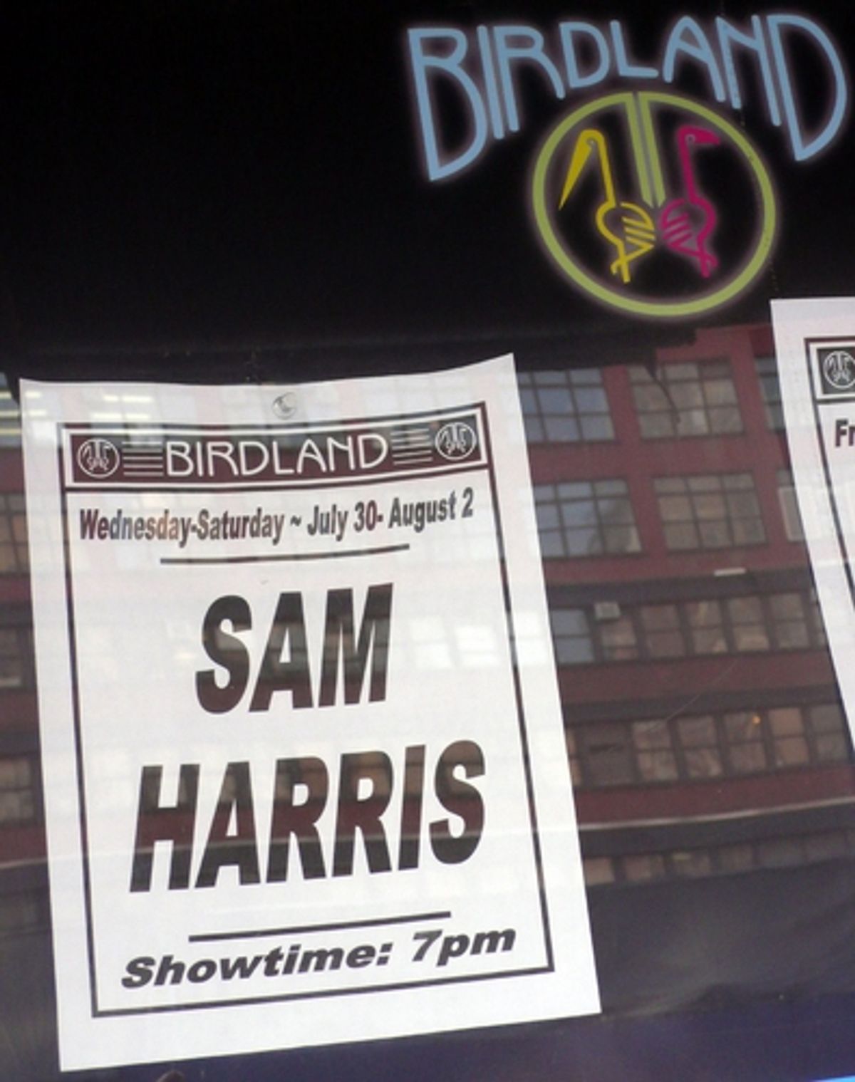 Sam Harris at Birdland at 