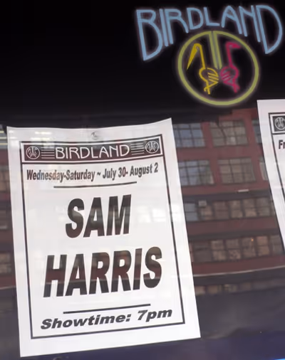 Sam Harris at Birdland Photo