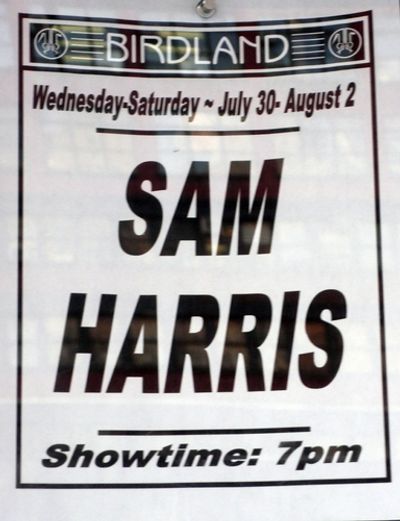 Sam Harris at Birdland Photo