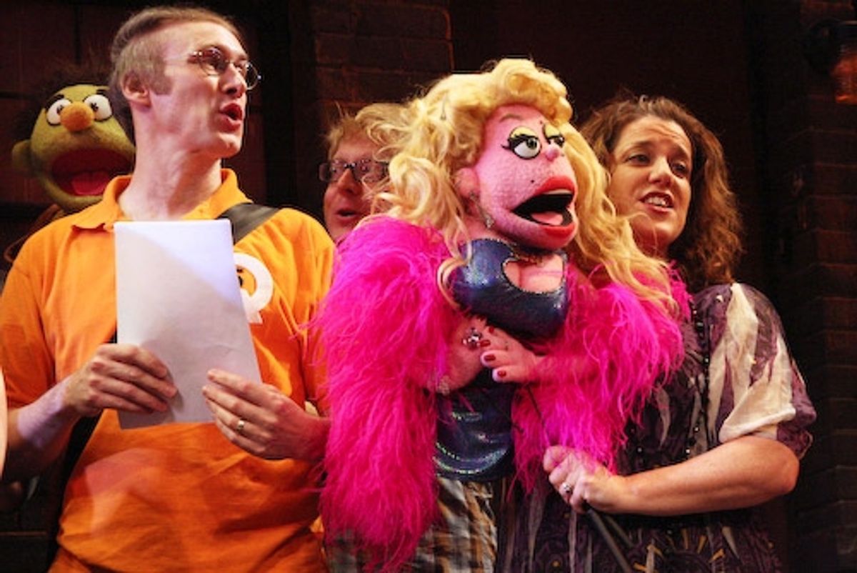 Rick Lyon with Lucy T. Slut and Sharon Wheatley at 