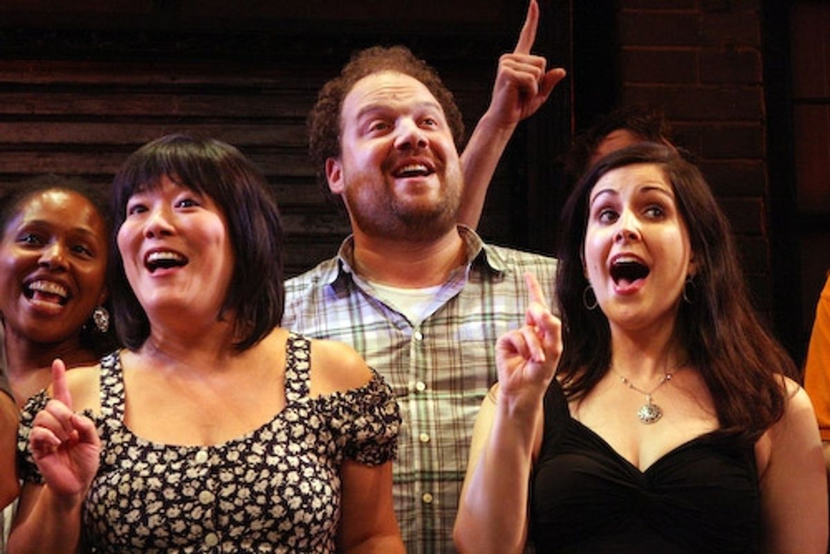 Ann Harada, Jordan Gelber, and Stephanie D'Abruzzo at 