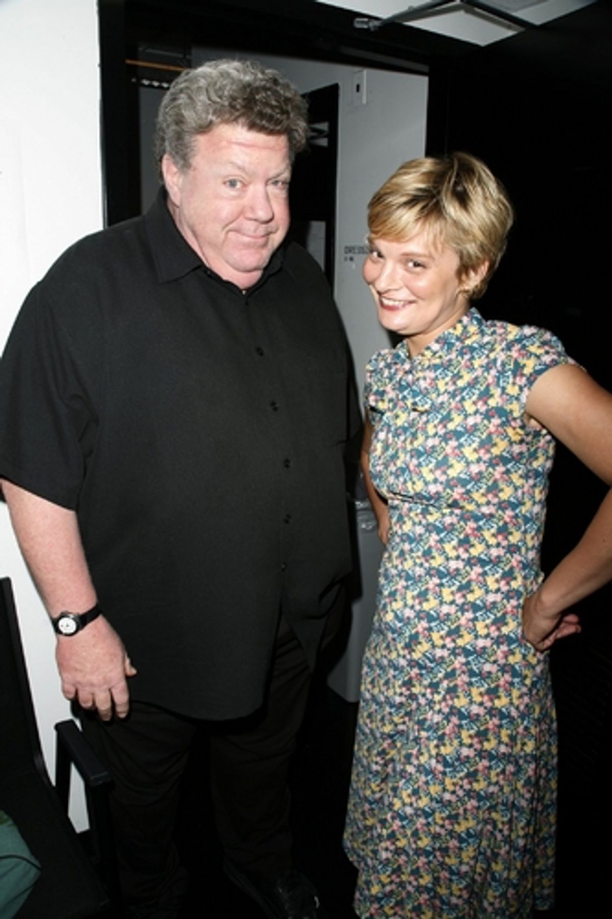 George Wendt and Martha Plimpton at Backstage at Variations on Shakespeare