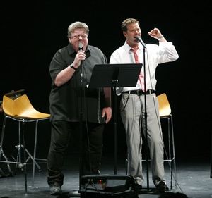 George Wendt and Clarke Thorell Photo