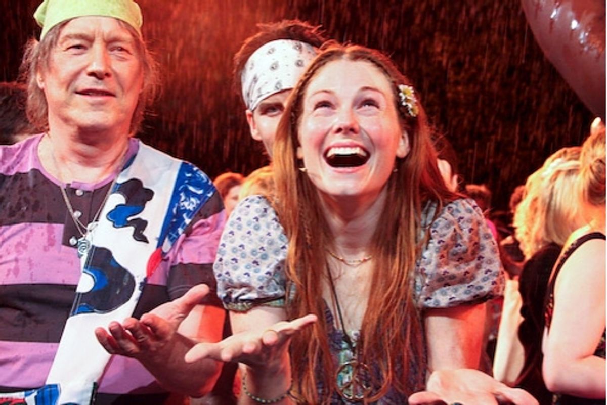 Allison Case flanked by James Rado
 at 