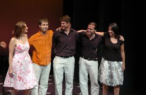The Writers-Sara Wordsworth, Russell M. Kaplan, Greg Christopher, James-Allen Ford, Kristen Anderson-Lopez @ BroadwayWorld The Writers-Sara Wordsworth, Russell M. Kaplan, Greg Christopher, James-Allen Ford, K Photo