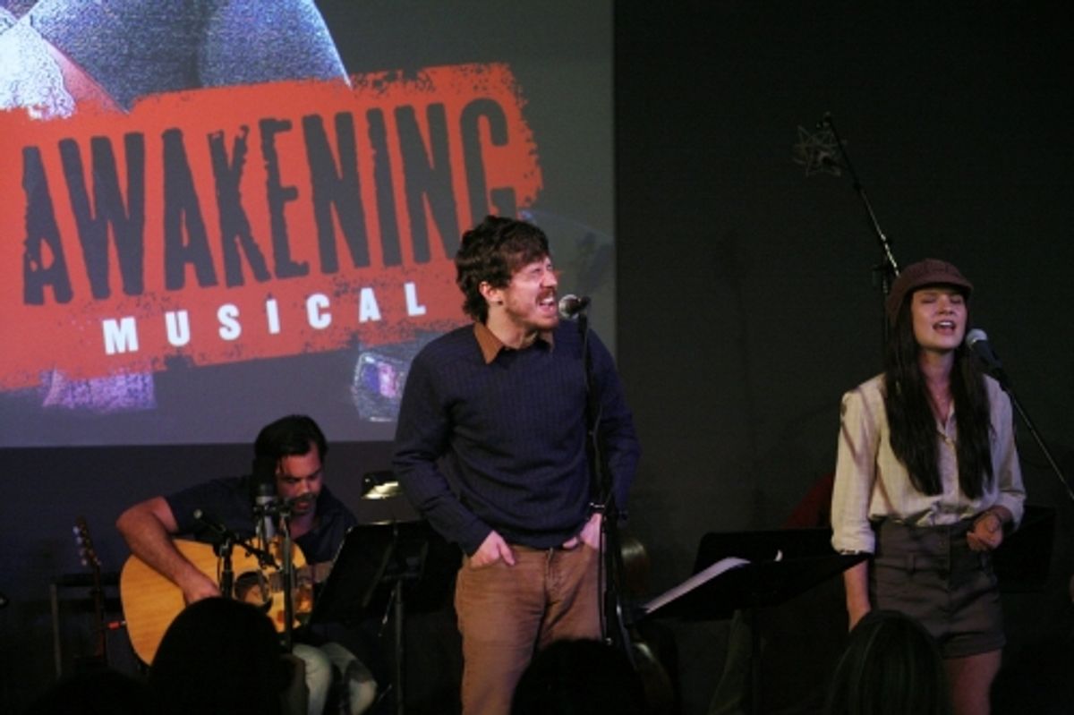 John Gallagher, Jr. and Lauren Pritchard 
 at 