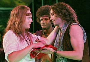 Jonathan Groff, Darius Nichols and Will Swenson Photo