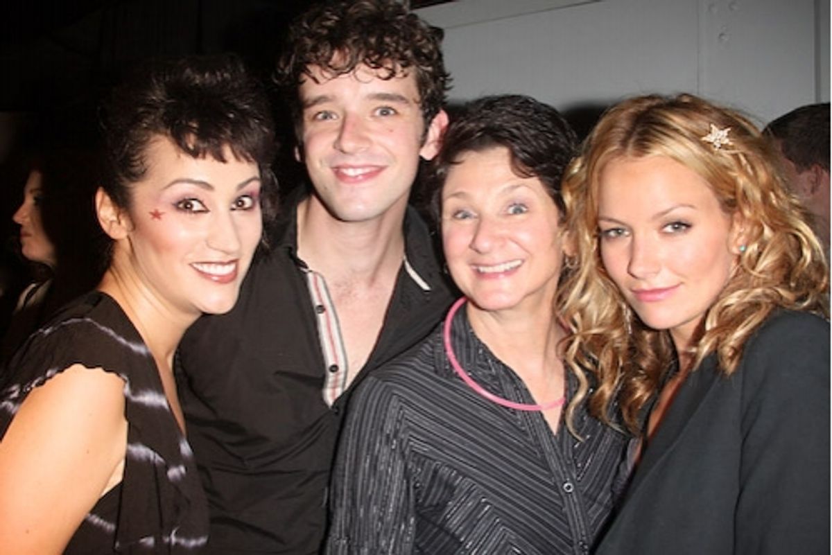 Eden Espinosa, Michael Urie, Michael's Mom, and Becki Newton at 