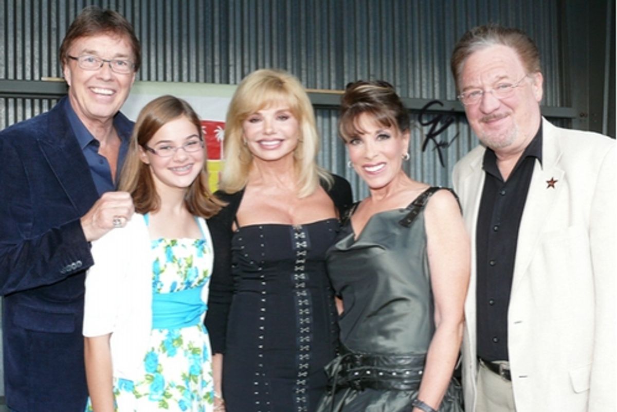 Loni Anderson with grandaughter, Megan Hoffman, husband Bob Flick, Ron Linder and Kate Linder at 