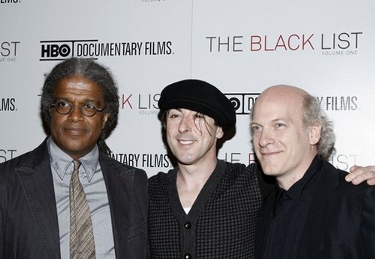 Elvis Mitchell, Alan Cumming and Timothy Greenfield-Sanders at NY Premiere of HBO Documentary 'The Blacklist: Vol 1'