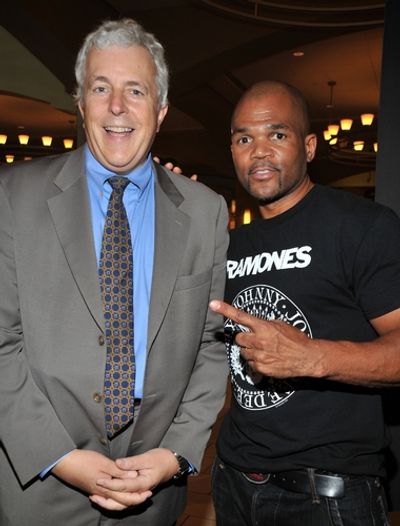 Herbert Stupp and Darryl "D.M.C" McDaniels
 Photo