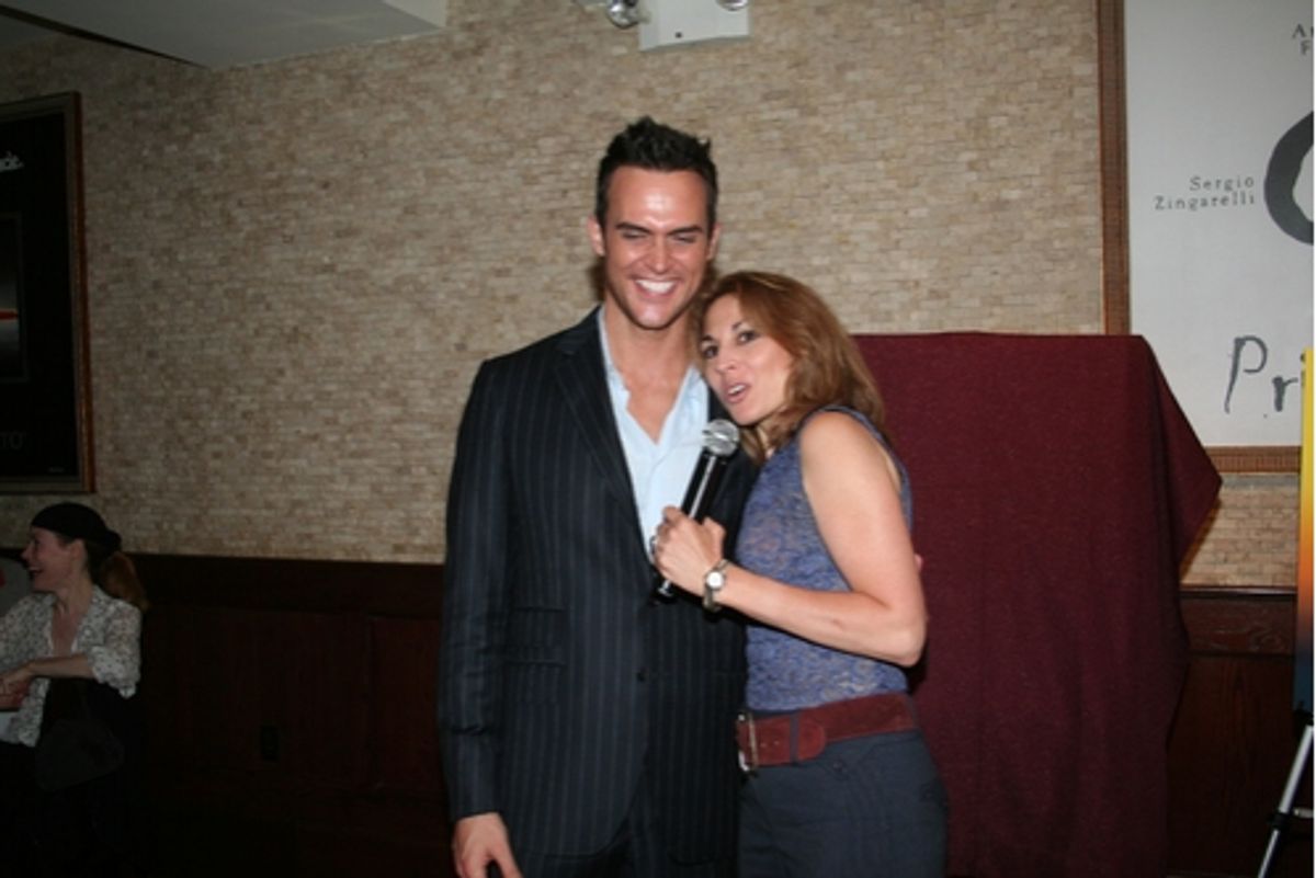 Cheyenne Jackson and Host Valerie Smaldone
 at 