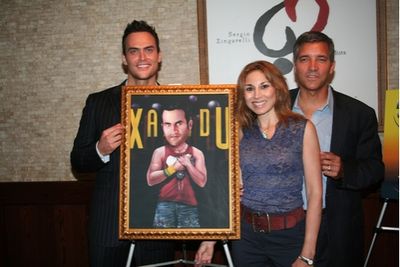 Cheyenne Jackson, Valerie Smaldone and Bruce Dimpflmaier
 Photo